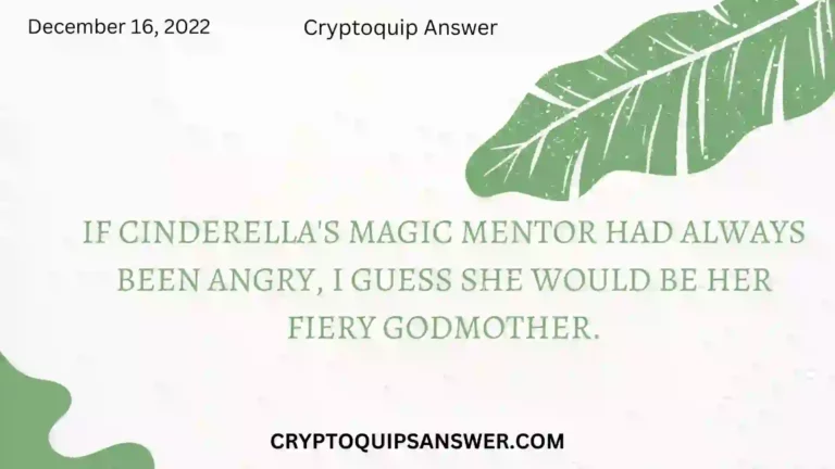 Cryptoquip Answer Today for 12/16/2022