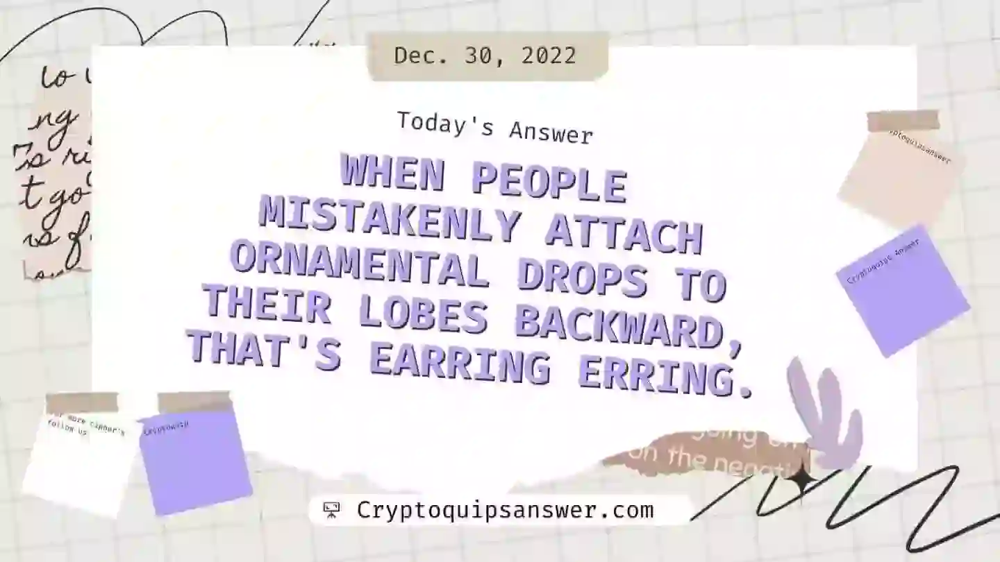 cryptoquip answer december 30, 2022
