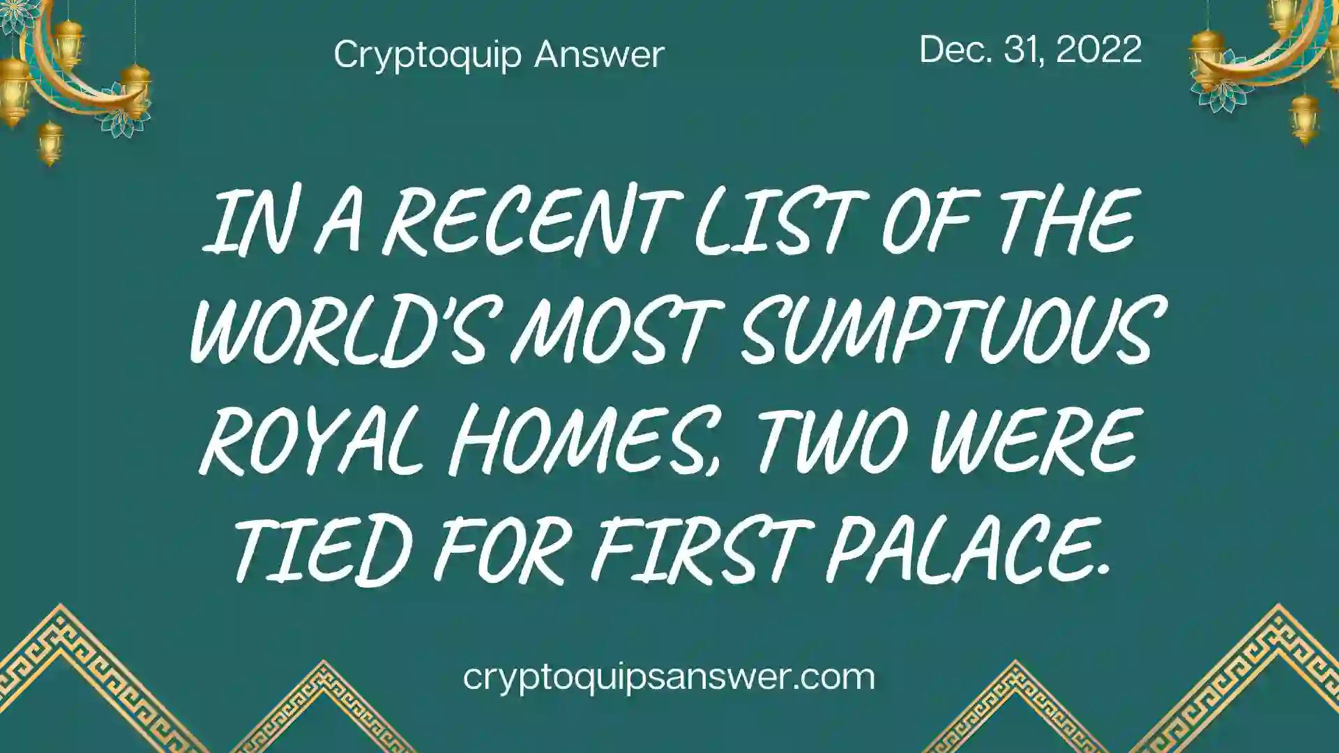 cryptoquip answer december 31, 2022